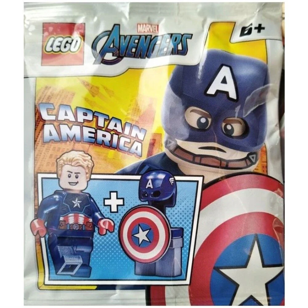 LEGO Marvel Captain America with Helmet and Shield Foil Bag 242106 (SEALED)